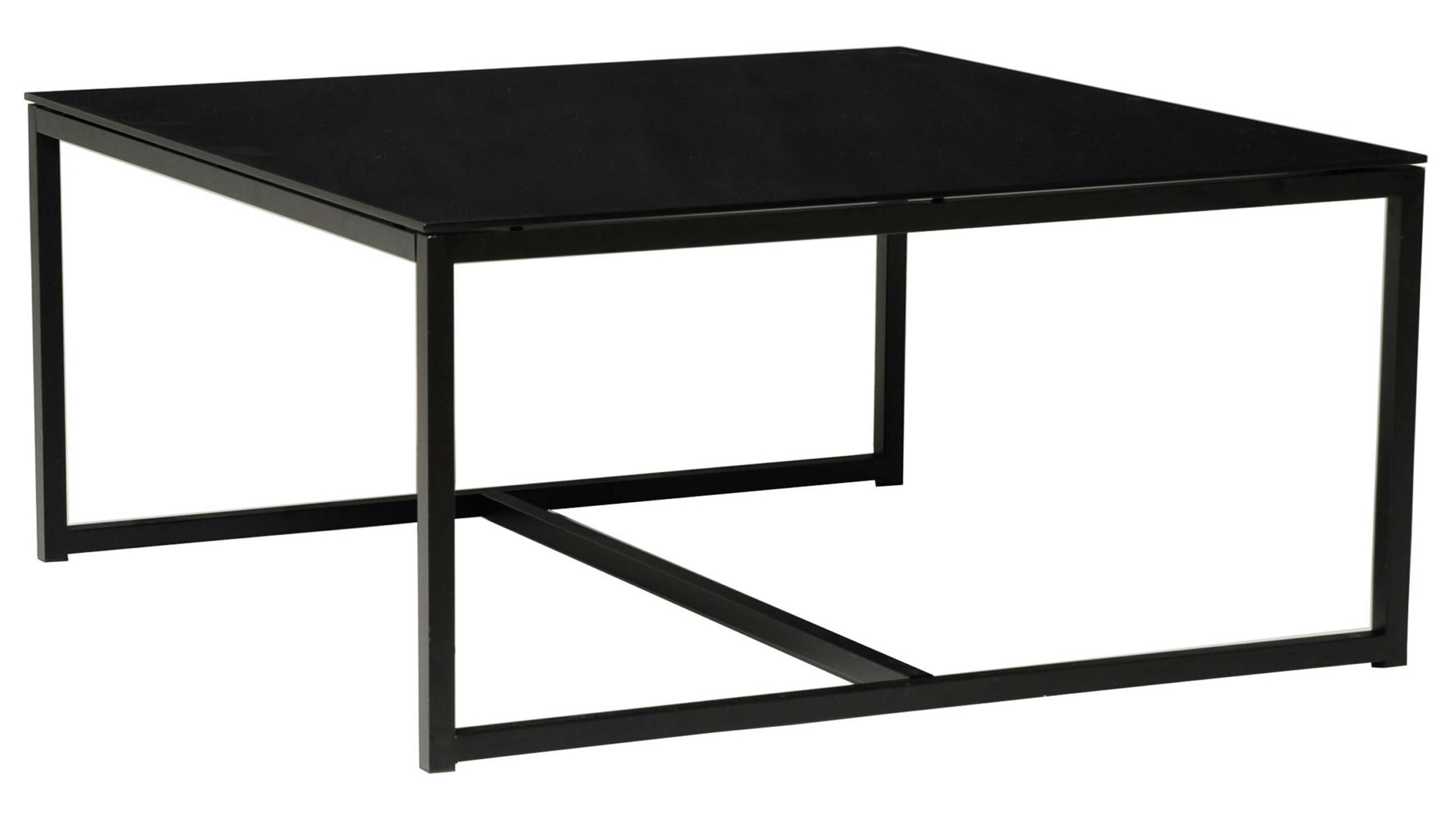 PIERRE Soffbord ,svart glas, 100x100 H48