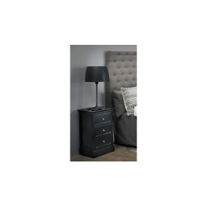 Bristol Sängbord 3-lådig Antiksvart