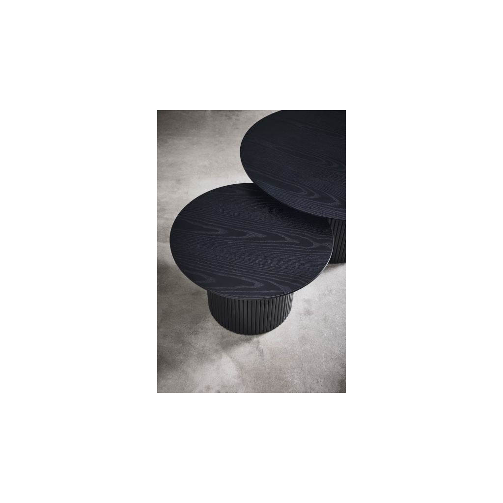 SCARLETT Soffbord dia 90 svart askfaner