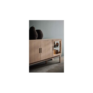 OLIVIA Sideboard m glasdörr & belysning