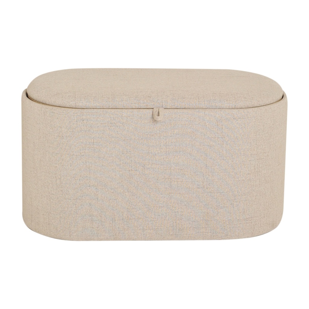 MAIKO Sittpuff/sidobord, oval, beige