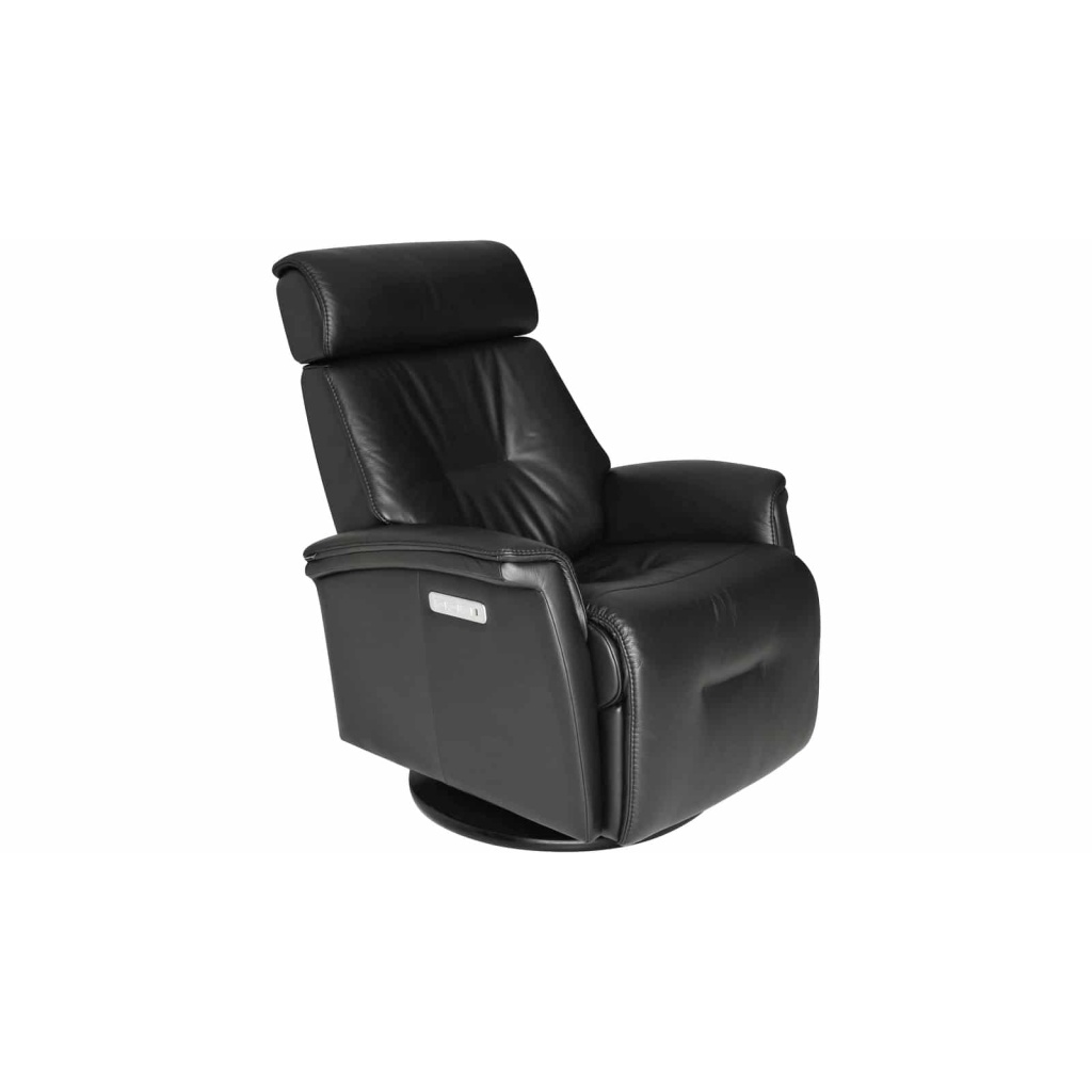 ROME Hjellgjerde recliner, svart skinn
