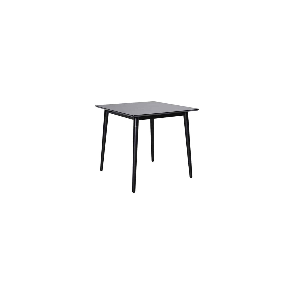 VIKEN Matbord 80x80+30 svart ask melamin