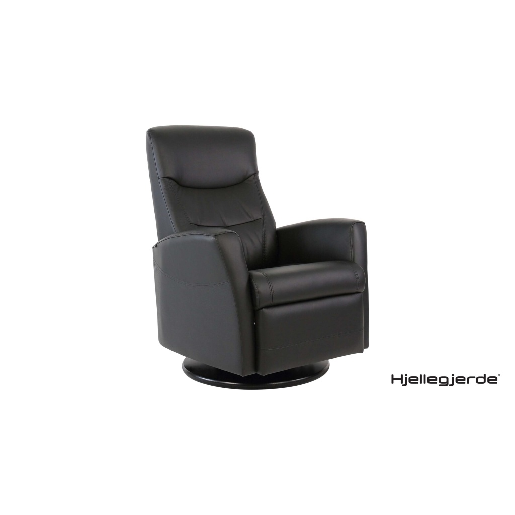 KING Hjellegjerde recliner, svart skinn