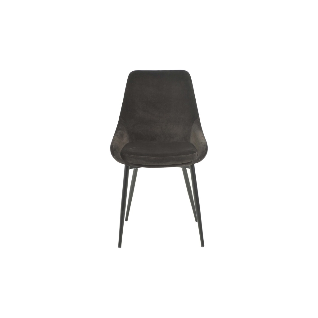Parade matstol 4 pack brunsvart velour