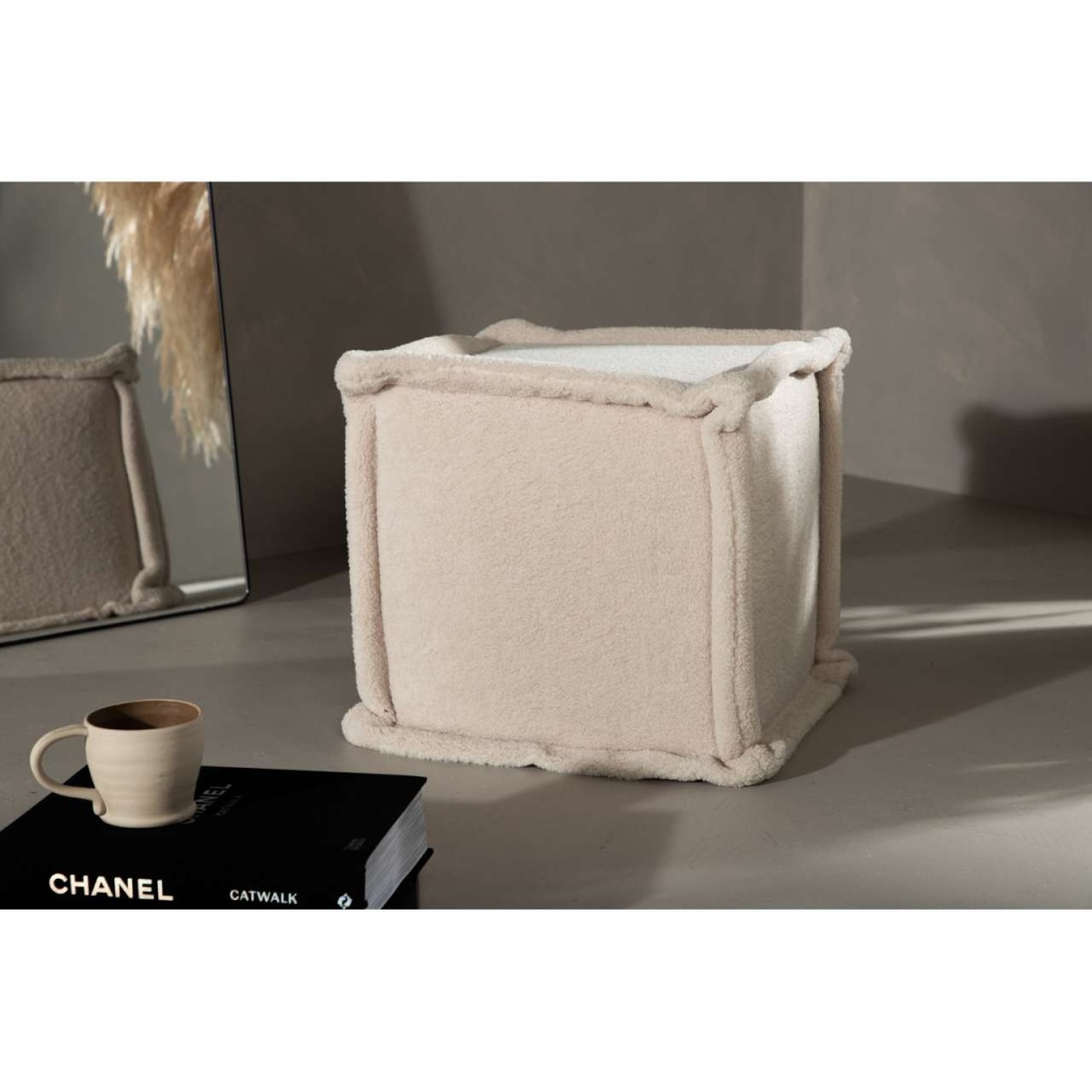 Castine Sittpuff/Puff - Vit / Fleece