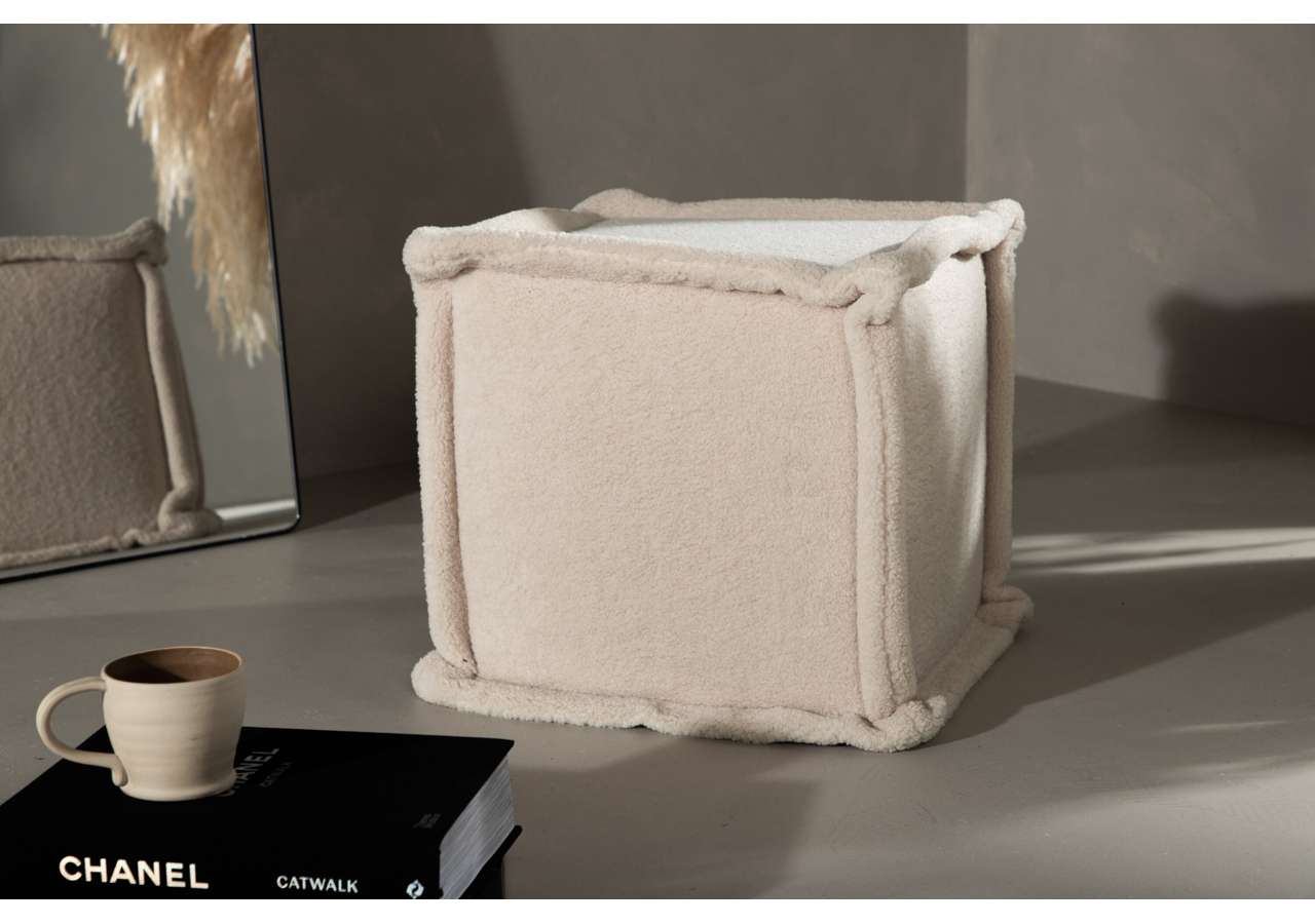 Castine Sittpuff/Puff – Vit / Fleece