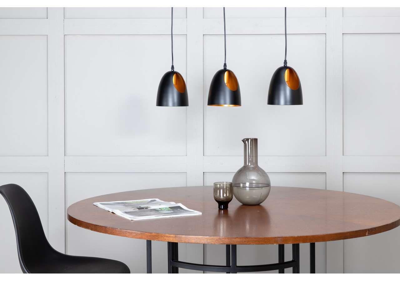 Elda Taklampa L750*W160*H170 Svart / Koppar