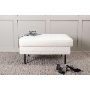 Boom Sittpuff - Svart / Vit Teddy