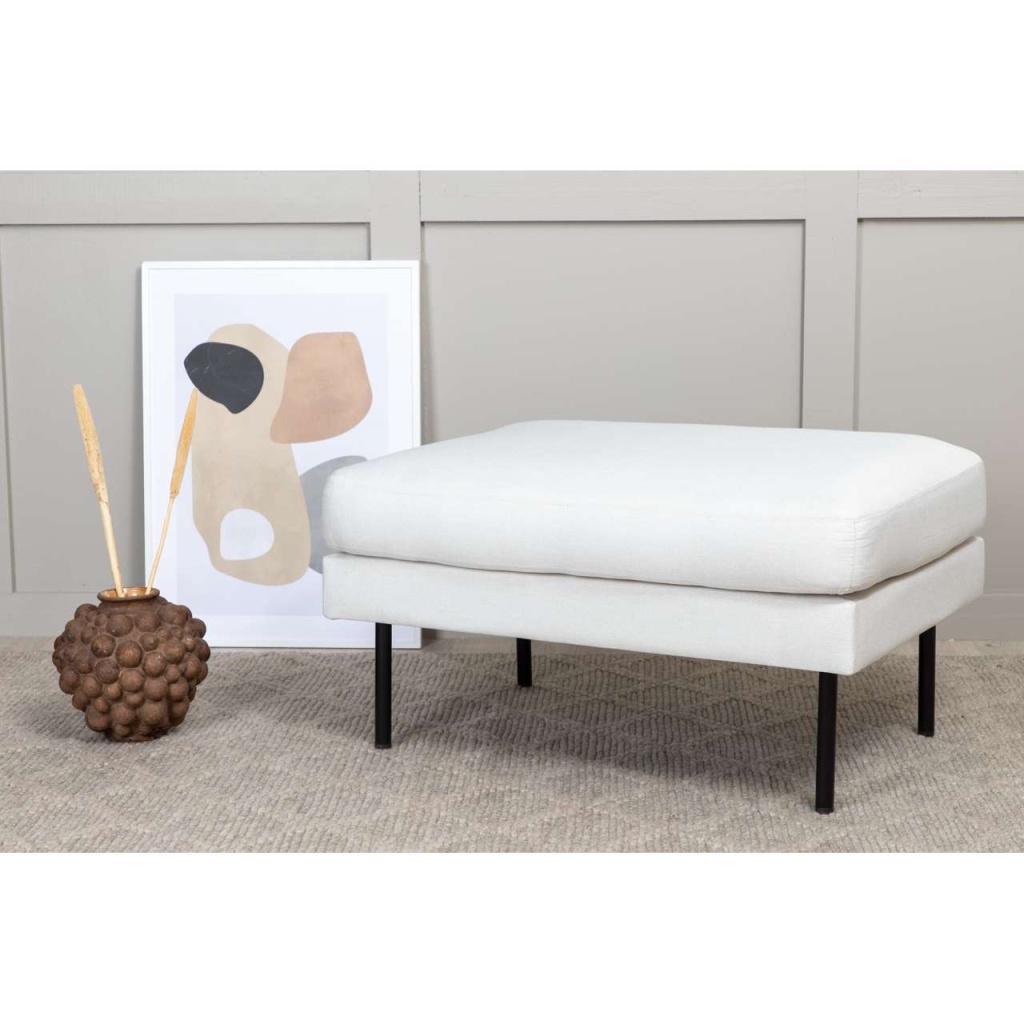 Zoom Sittpuff - Svart / Ljus Beige Tyg