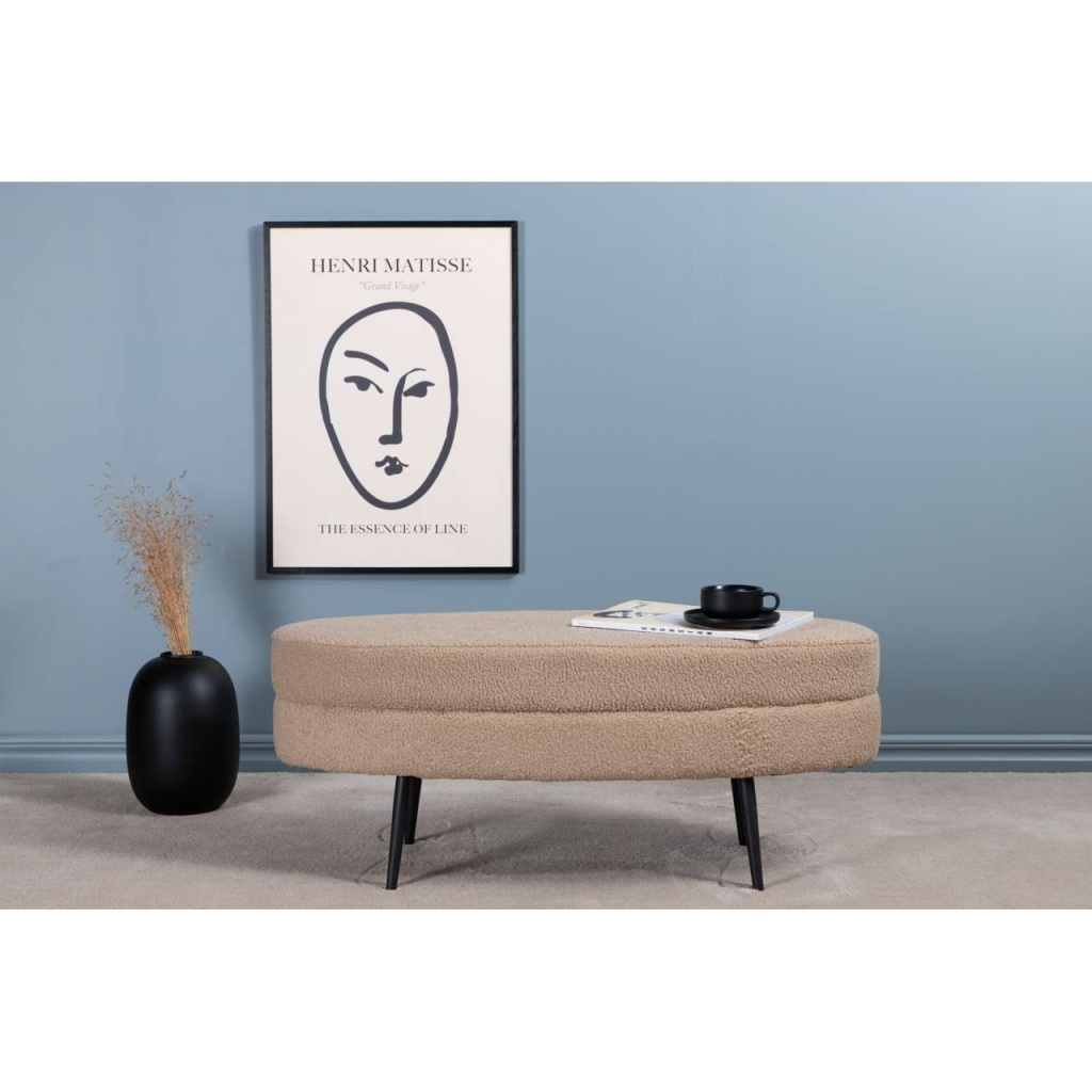 Otto Sittpuff - Svart / Beige Teddy