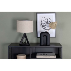 Kona -Bordslampa - Svart/Linne