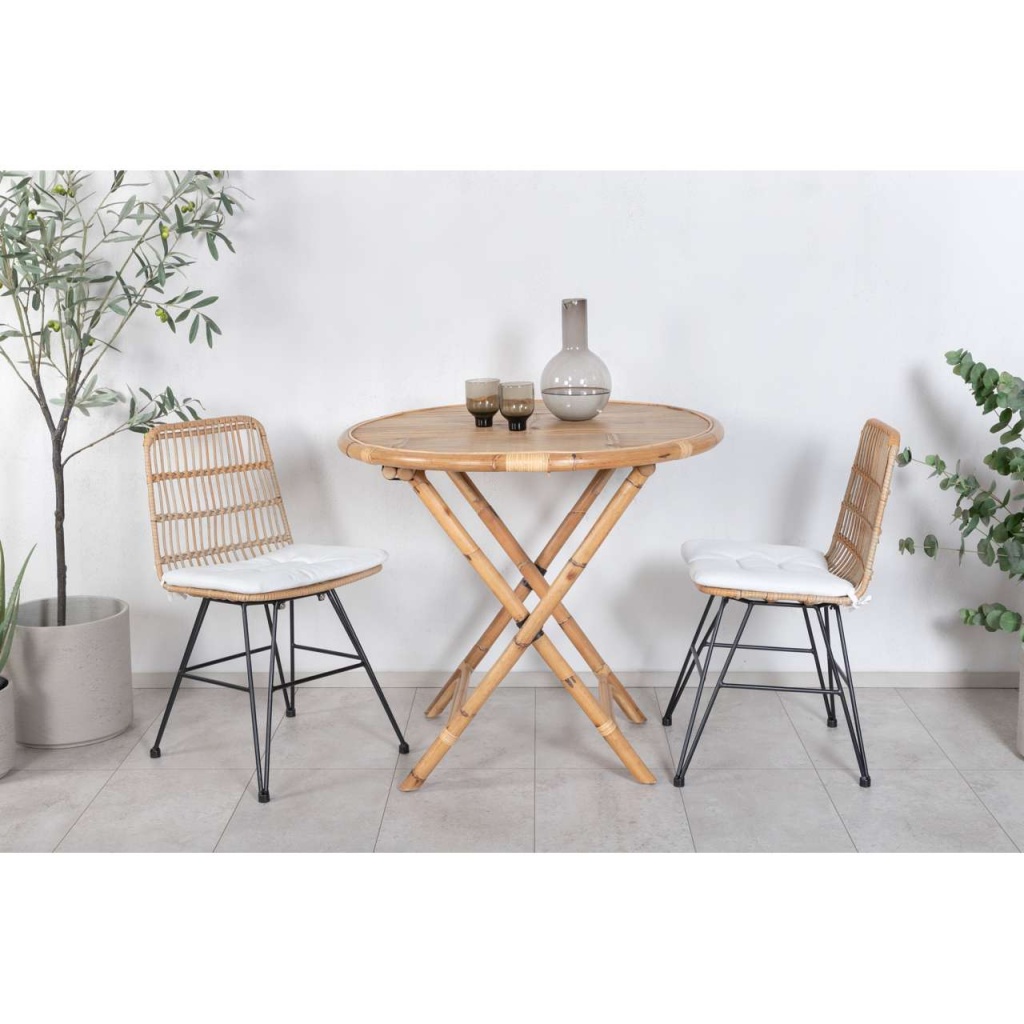 Cane Caféset med Viga matstol