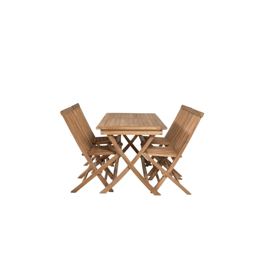Kenya Matbord 120*70*H75 - Teak+Kenya Folding Stol w/o Armrest | Matgrupp | Stol för matbord