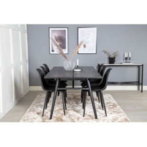 Sleek Matbord med Anna Matstolar