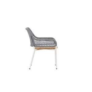 Amora Loungechair - Grey/Teak