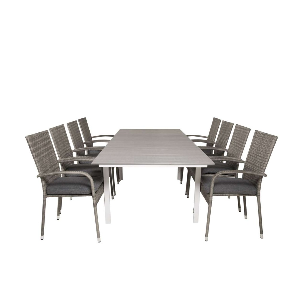 Levels Bord 160/240 - Vit/Grey - Anna Stol - Grey 8 | Stol för matbord