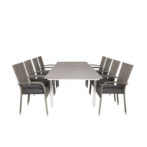 Levels Bord 160/240 - Vit/Grey - Anna Stol - Grey 8 | Stol för matbord
