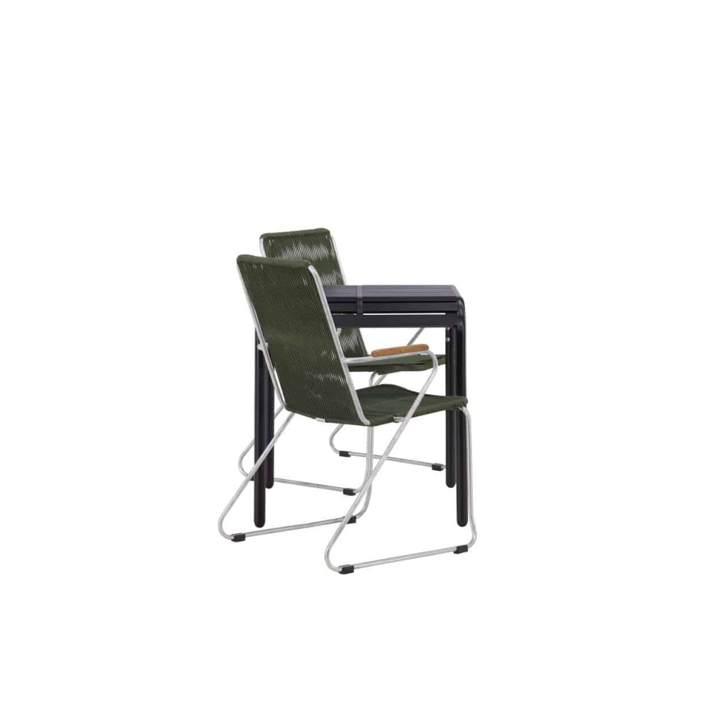 Borneo Cafetable Aluminium - Svart / Kvadrat 70*70* | Bois Matstol Steel