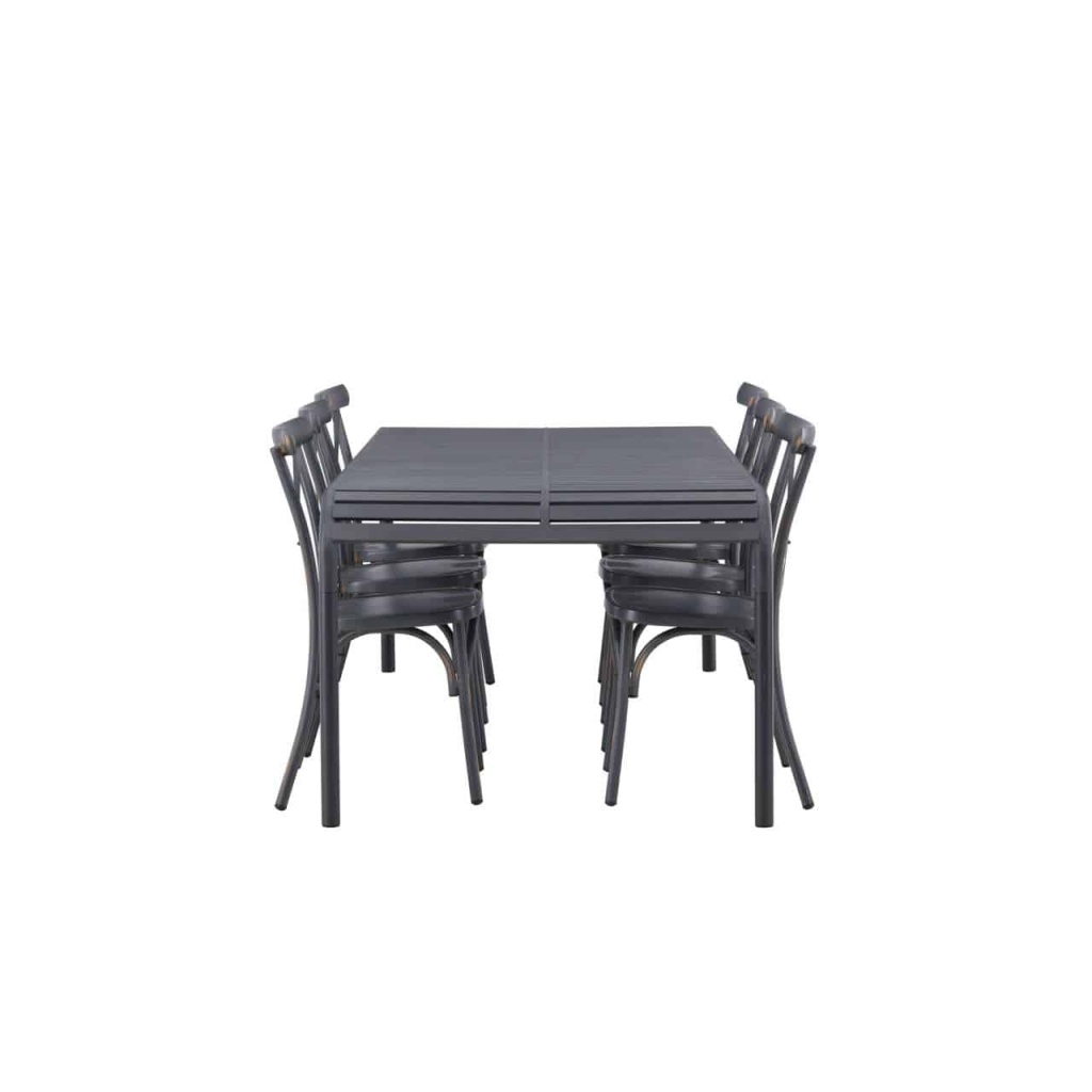 Borneo Middagtable Aluminium - Svart / Rektangulär 100*200* | Tablas Matstol Aluminium