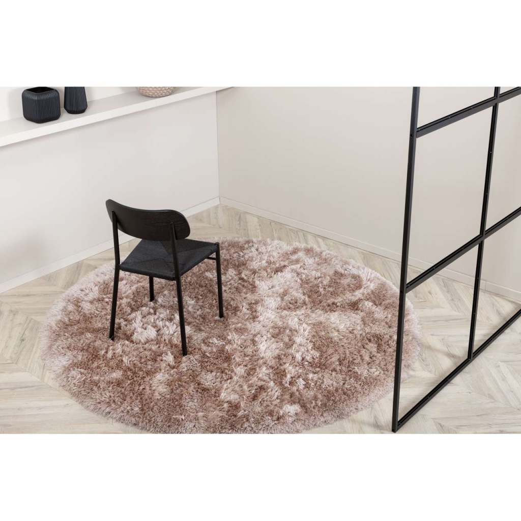 Grace Rund Polyester Matta - 200*200- Beige