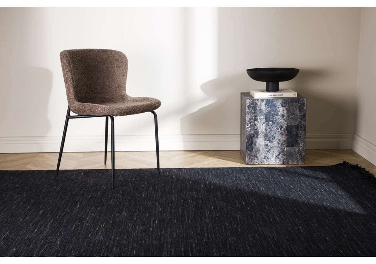 Elton Ull/polyester Bomull - 350*250- -Rektangulär-Svart