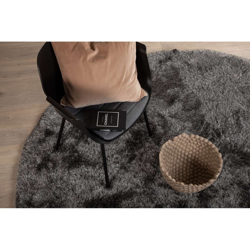 Shiva Shaggy Matta - ø200cm - Grå