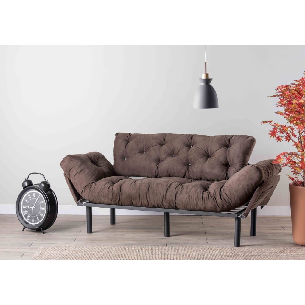Nitta 2-sits bäddsoffa - Brun