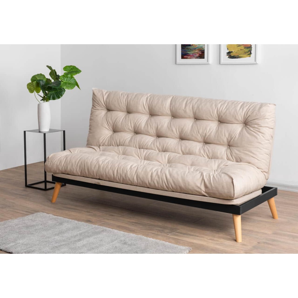 Saki 3-sits bäddsoffa - Cream