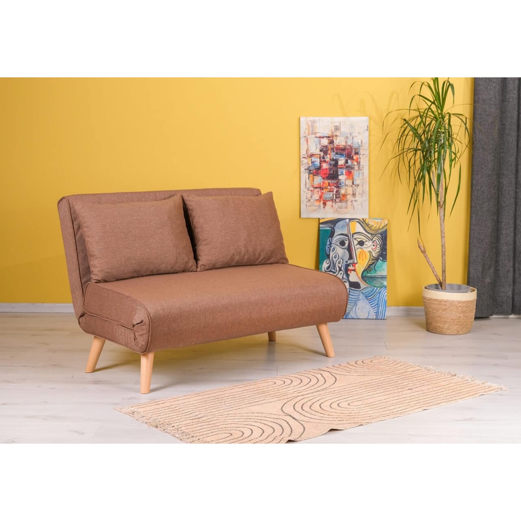 Folde 2-sits bäddsoffa - Brun