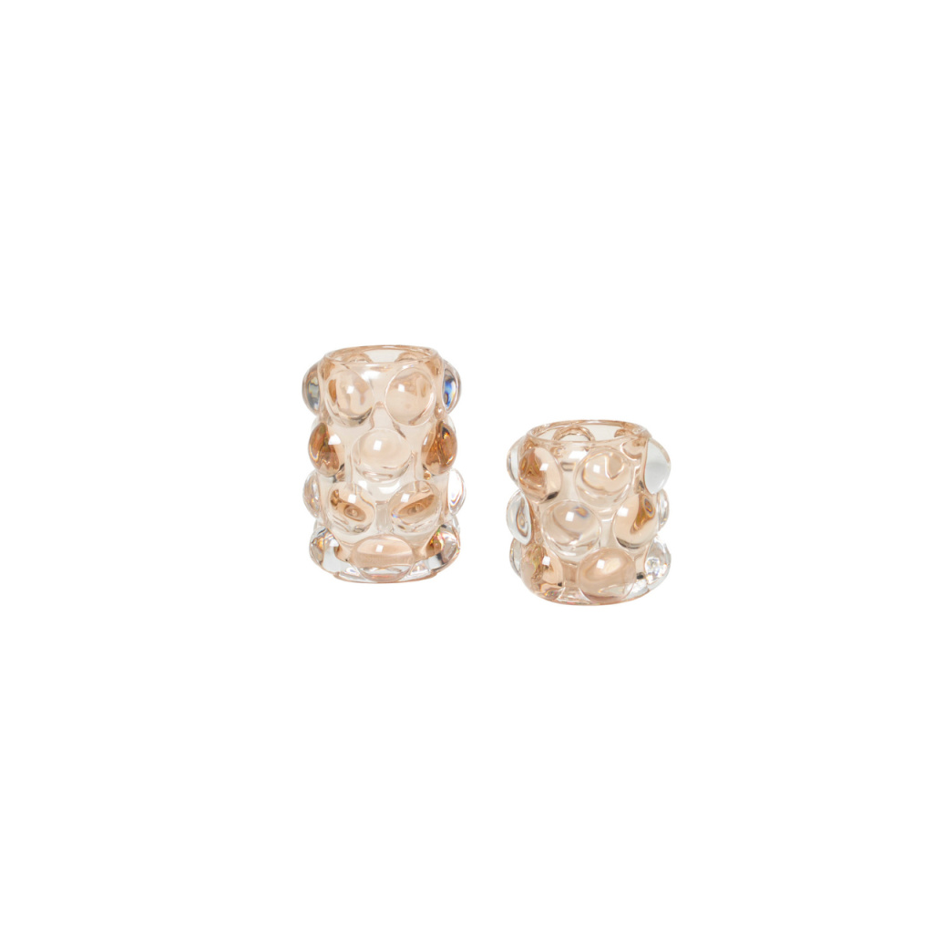 PIONA Ljuslykta, glas, amber,  liten