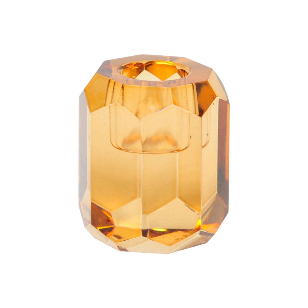 CHANELL Ljuslykta, glas, amber