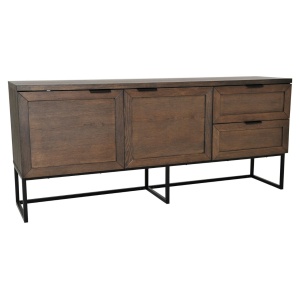 ZION Sideboard i brun oljad ekfaner