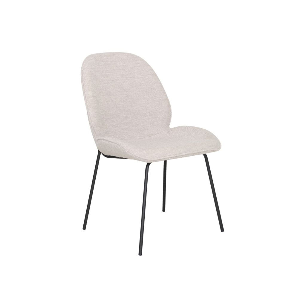 OLIVIA Matstol i beige boucletyg