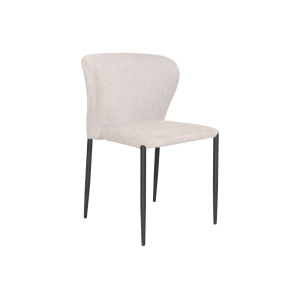 SARA Matstol stapelbar, tyg beige