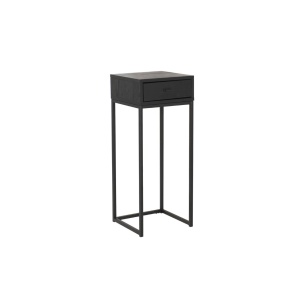 REGAL Sängbord, svartlackad askfaner