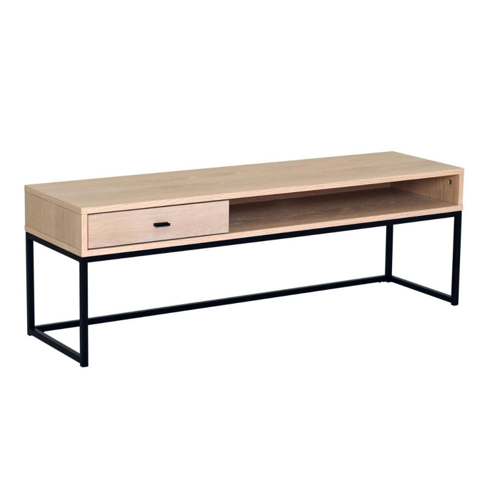 REGAL TV- bänk, vitpigmenterad ek120