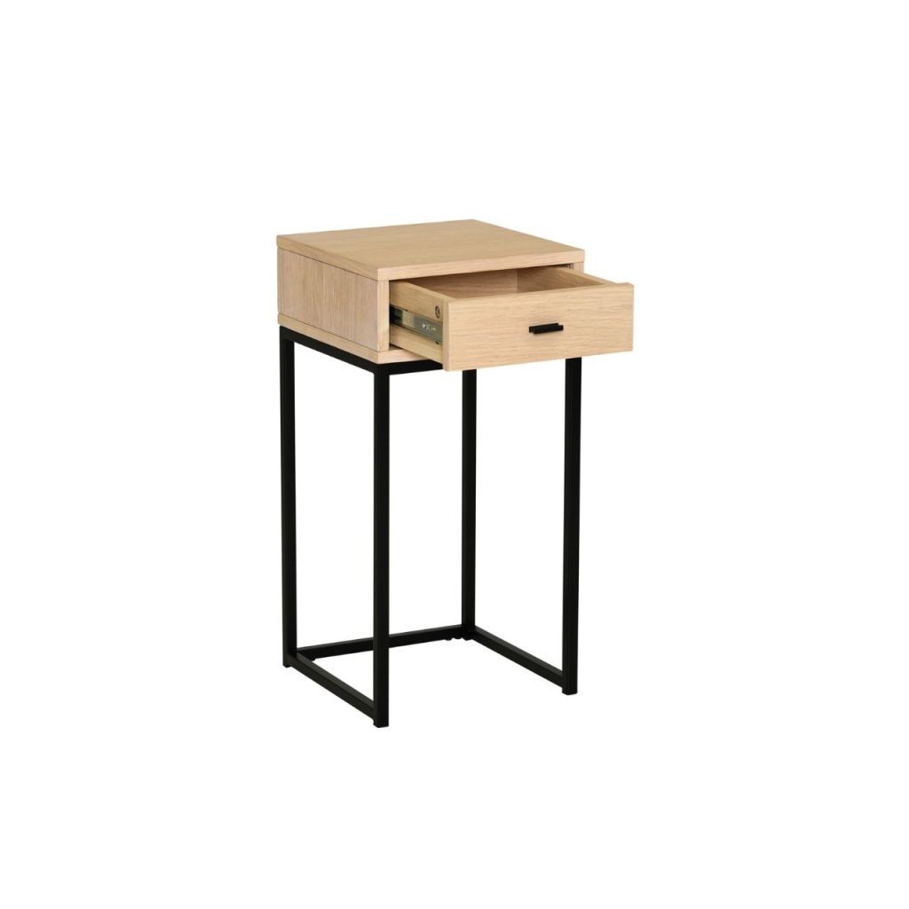REGAL Sängbord, vitpigmenterad ek H75
