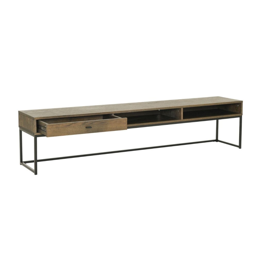 REGAL TV- bänk, brunlackad ek 180