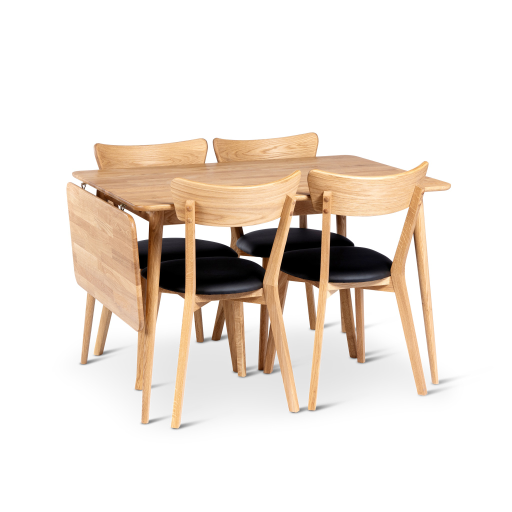 Alborg 120/160x80 med 4 st.Växjö stol.