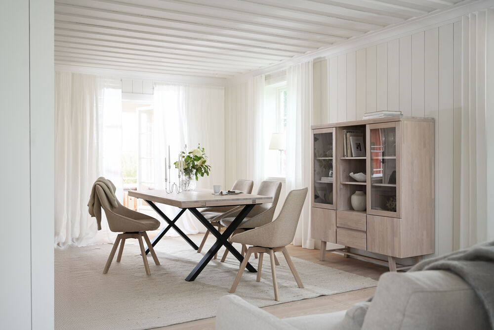 Brooklyn skåp 130 cmvitpigmenterad ek - Bild 7