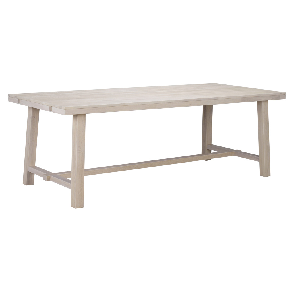 Brooklyn matbord 220x95 vitpigmenterad ek