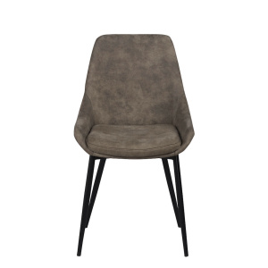 Sierra stol mullvad microfiber/svarta metall ben