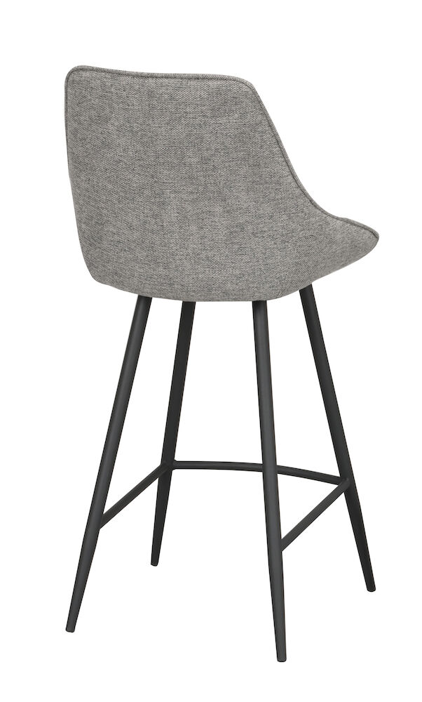 Sierra barstol grått tyg/svarta metallben - Bild 6