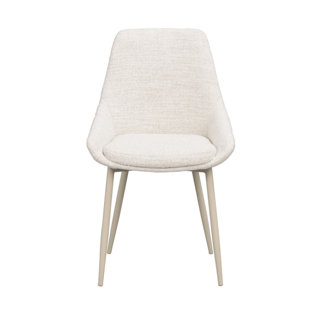 Sierra stol ljusbeige tyg/beige metallben