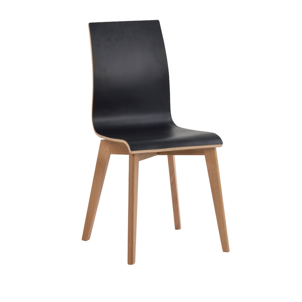 Gracy stol svart laminat/ek