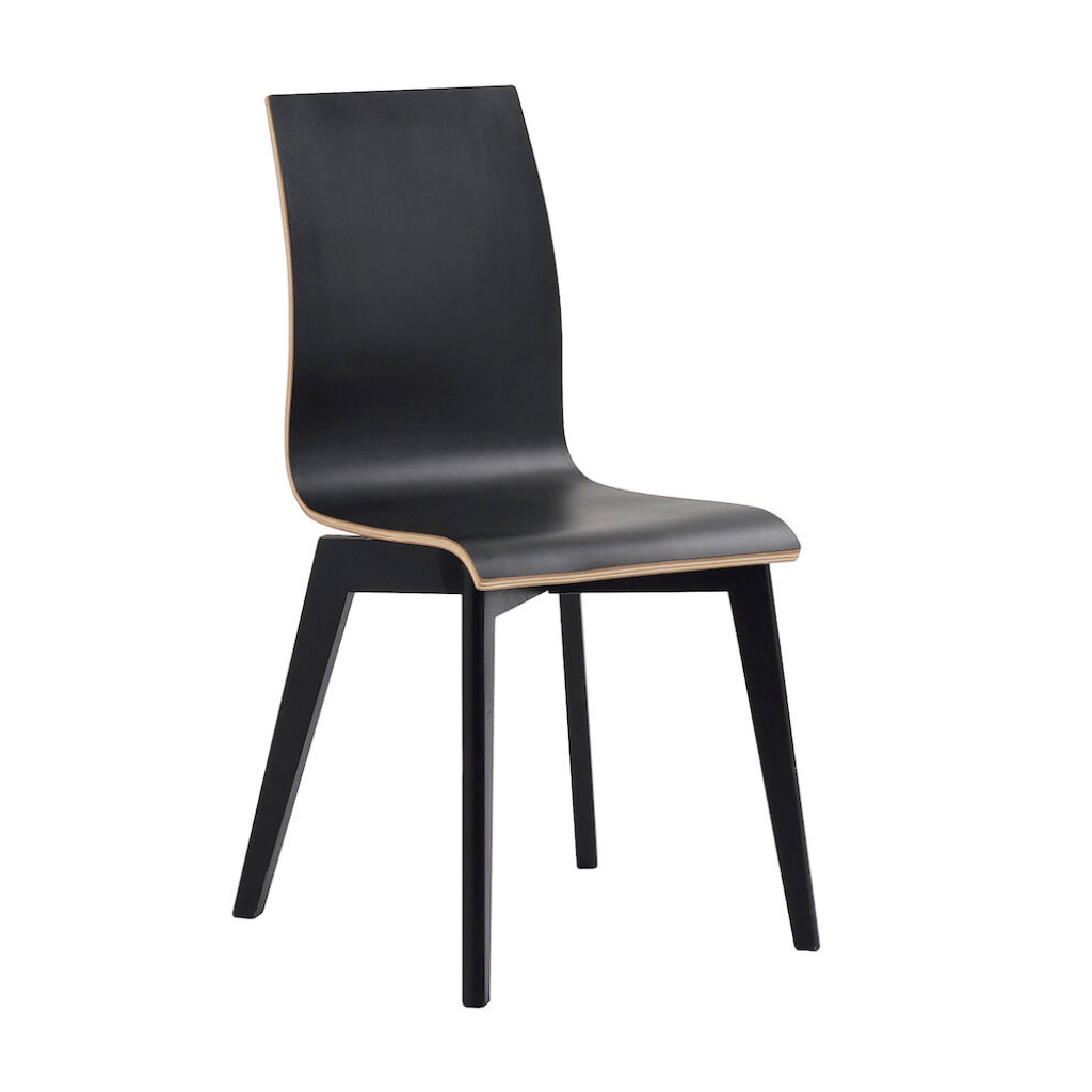 Gracy stol svart laminat/svartbetsad ek