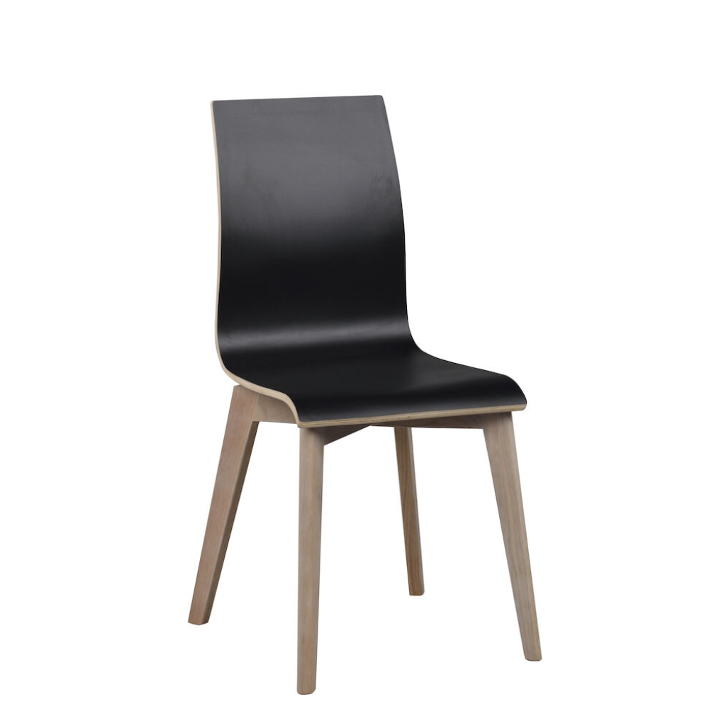 Gracy stol svart laminat/vitpigmenterad ek
