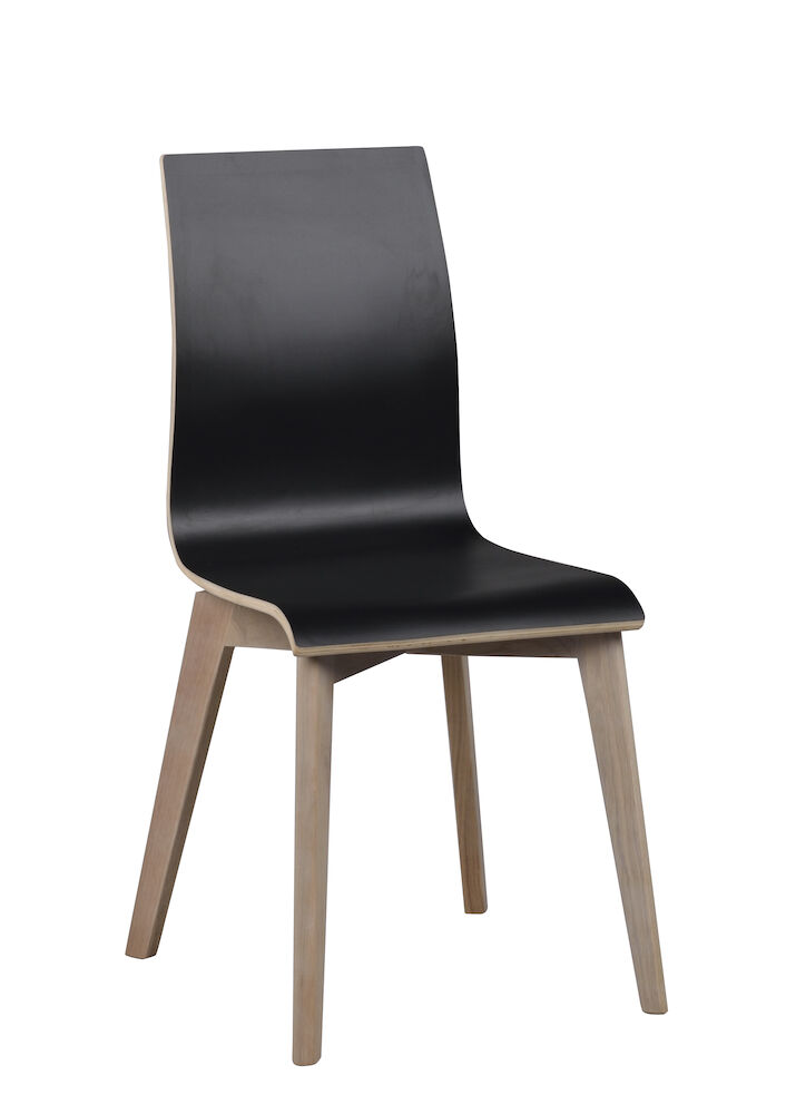 Gracy stol svart laminat/vitpigmenterad ek