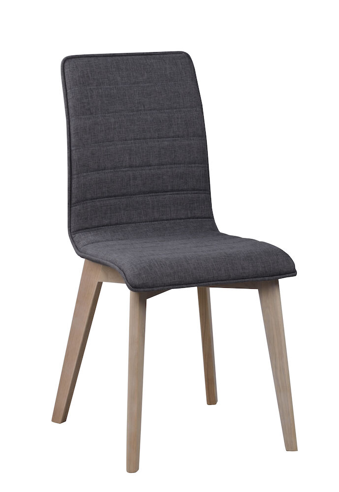 Gracy stol tyg mörkgrå/vitpigmenterad ek
